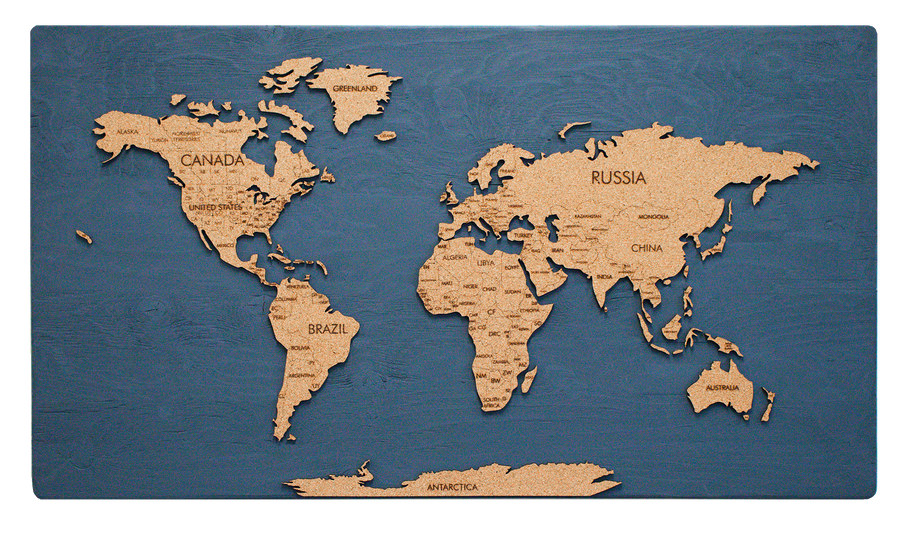 WORLD PUSH PIN TRAVEL MAP WALL DECOR