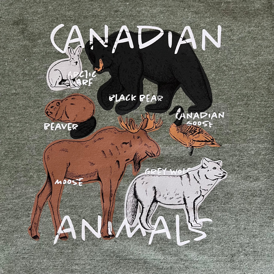 CANADIAN ANIMAL TODDLER T-SHIRT