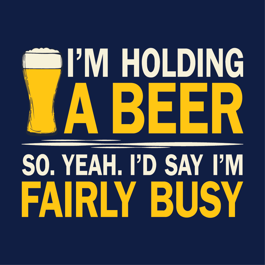 Funny "I'm Holding A Beer So I'm Pretty Busy" Denim Baseball Cap - Adjustable Dad Hat
