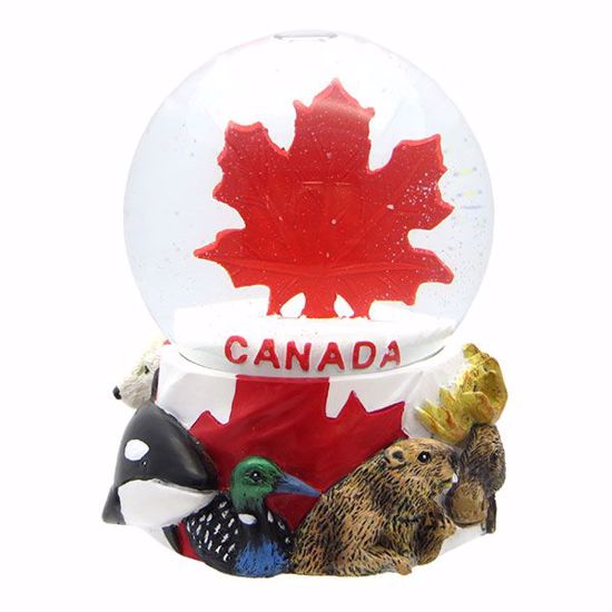 CANADA ANIMAL SNOW GLOBE MINI