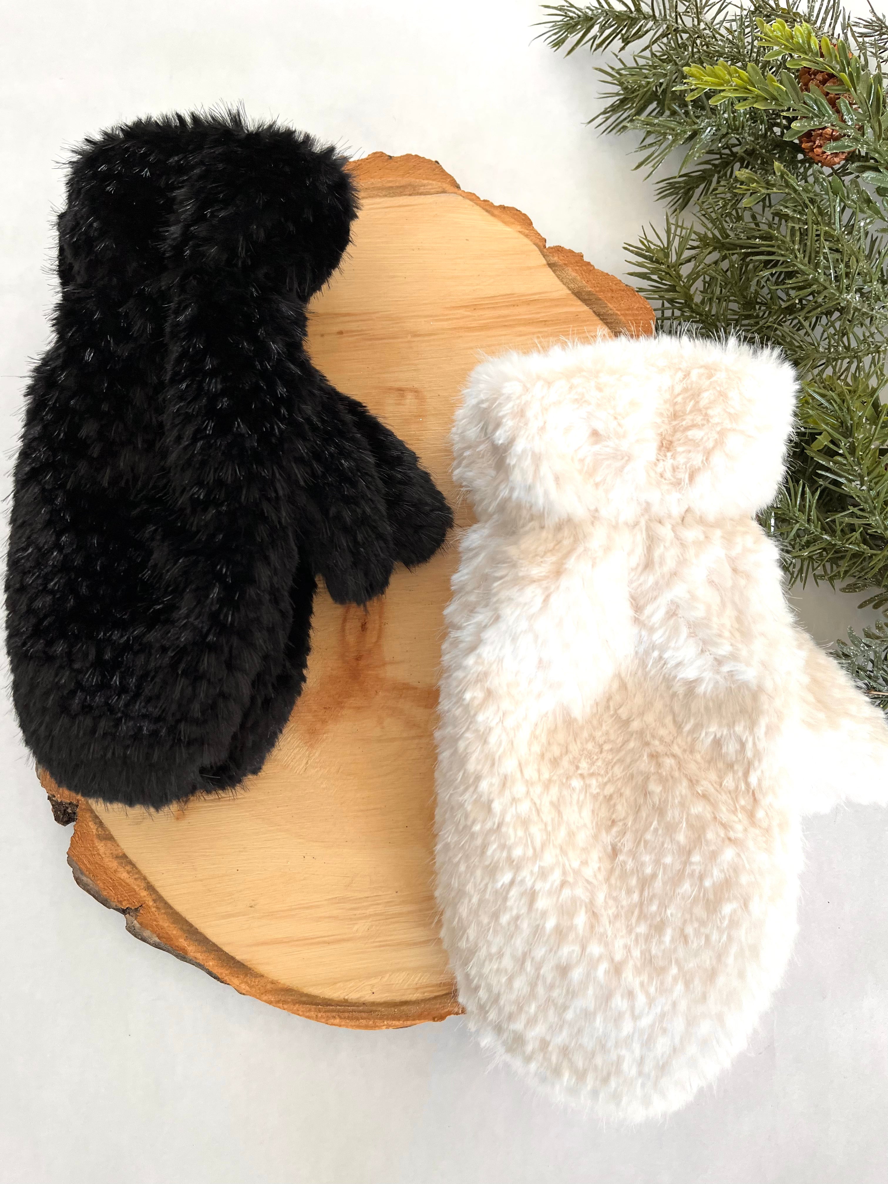 WOMENS FUZZY MITTS