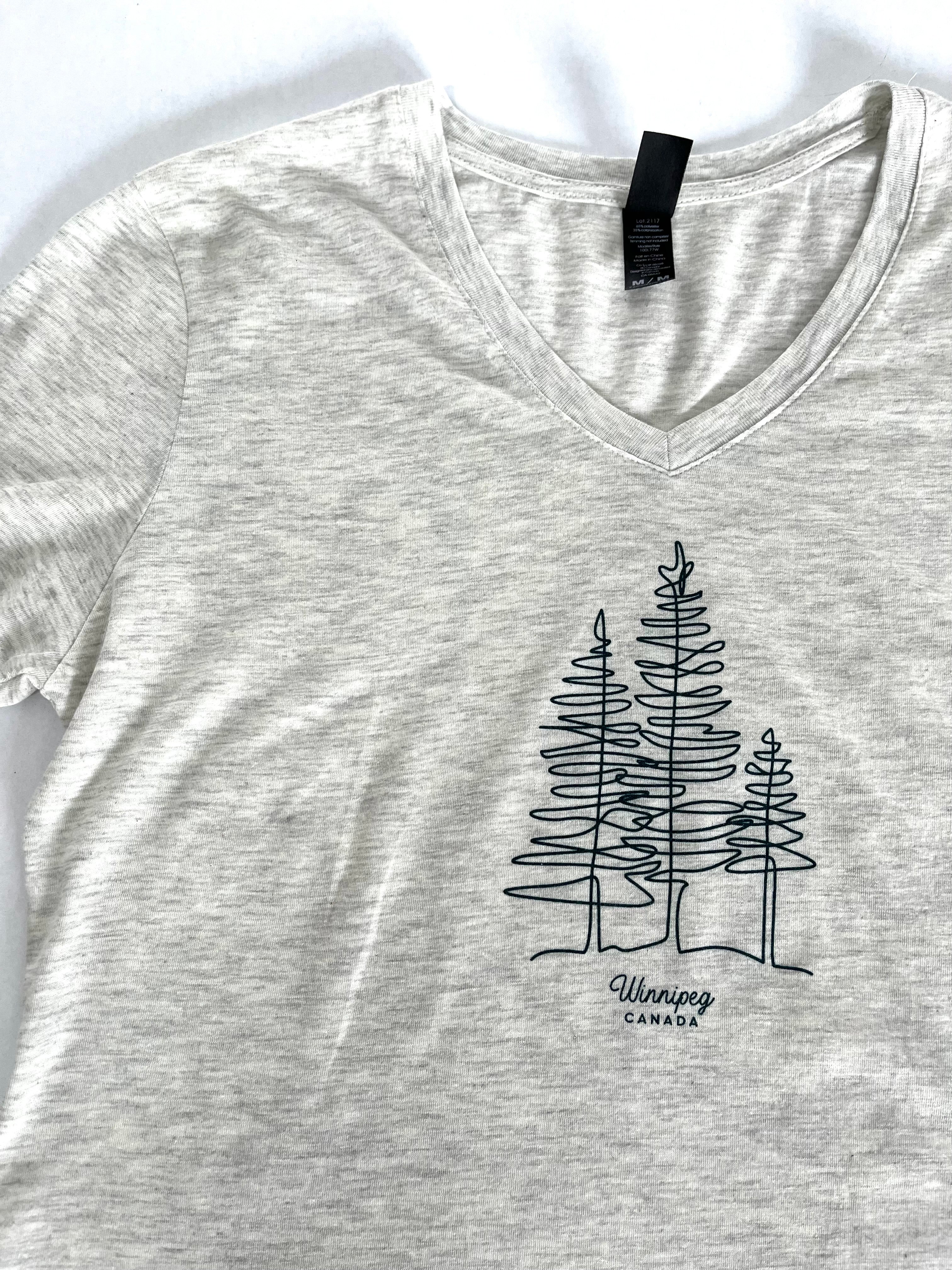 TREE OUTLINE WINNIPEG WOMENS T-SHIRT