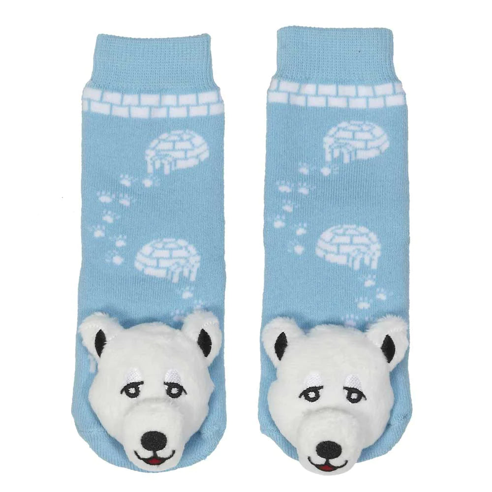 PLUSH POLAR BEAR SOCKS