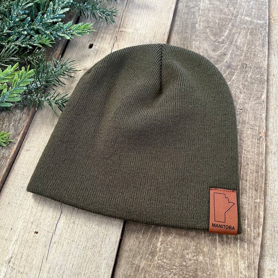 LEATHER PATCH MANITOBA TOQUE