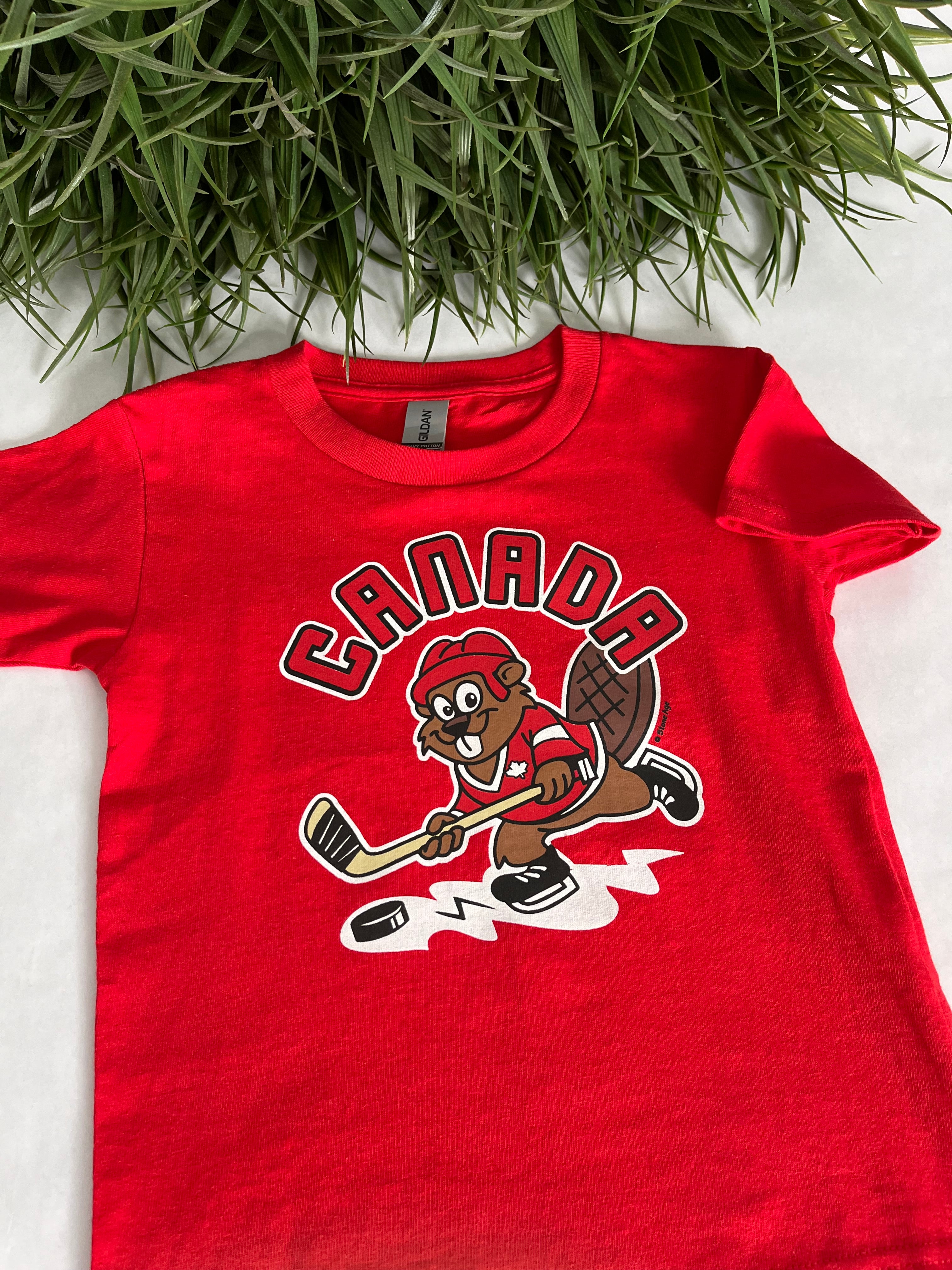 BEAVER HOCKEY PLAYER TODDLER T-SHIRT