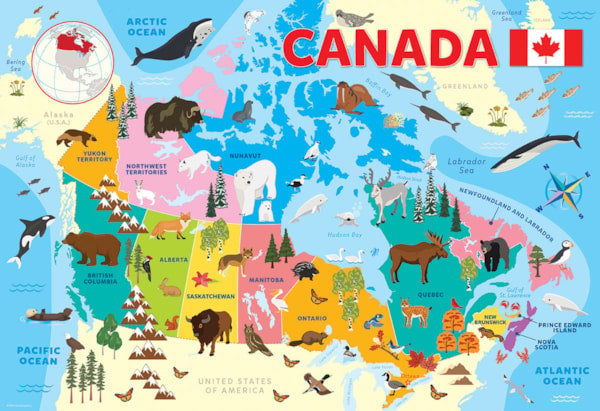 MAP OF CANADA KIDS PUZZLE