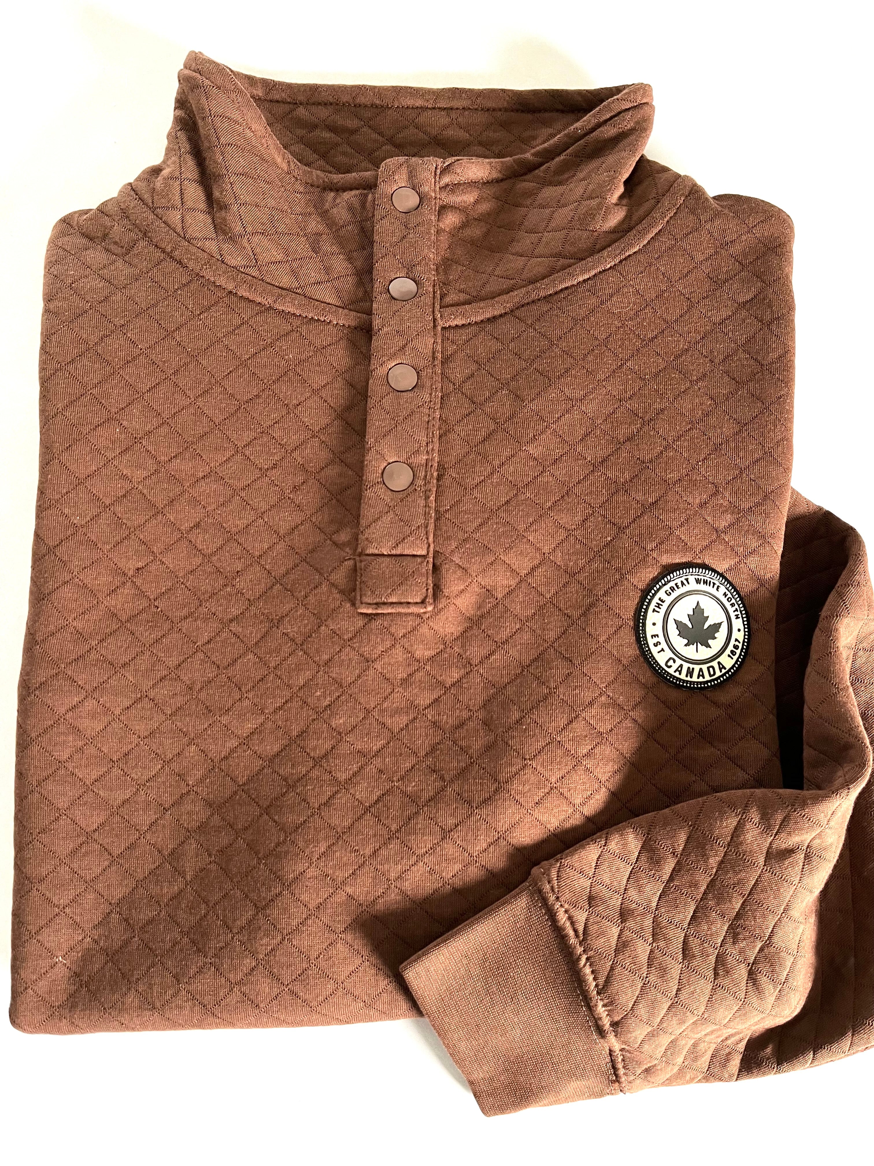 HENLEY BUTTON UP SWEATER