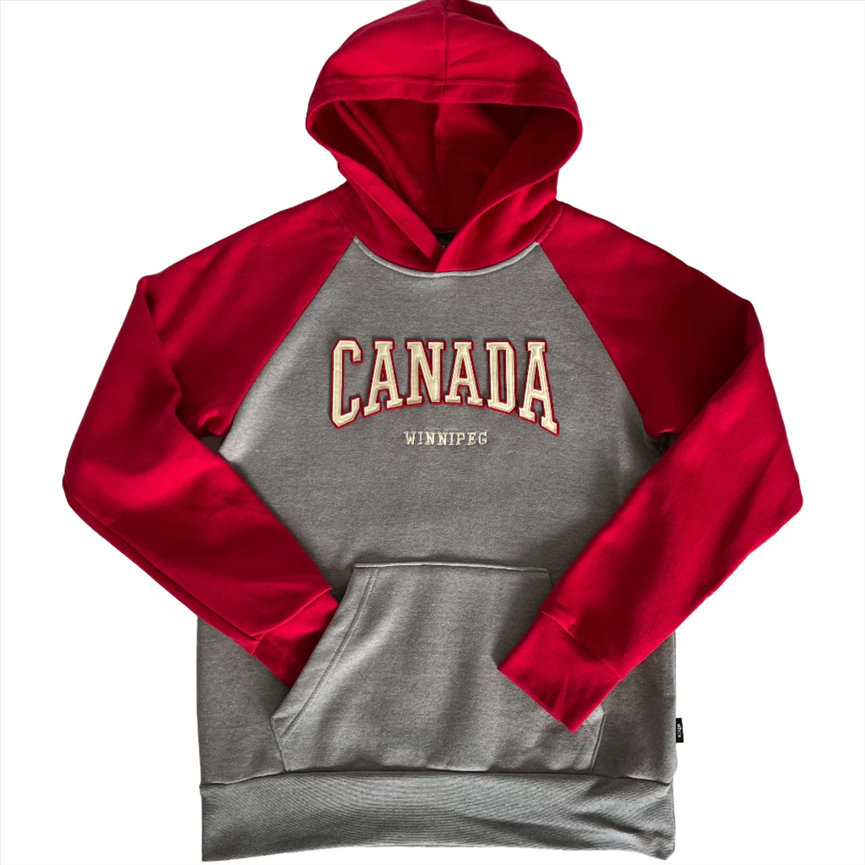 CANADA APPLIQUE RAGLAN SLEEVE HOODIE