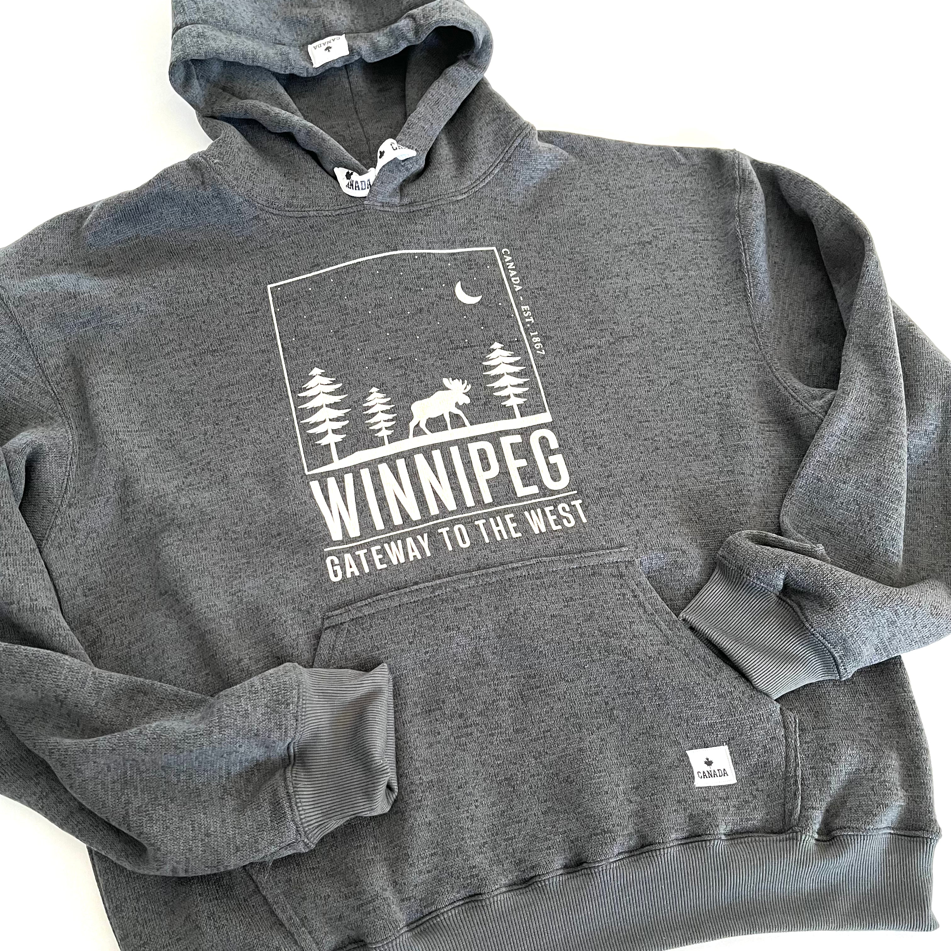 WINNIPEG POSTCARD MOOSE HOODIE