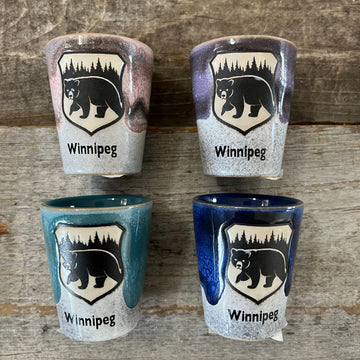 BLACK BEAR POTTERY SHOT GLASS