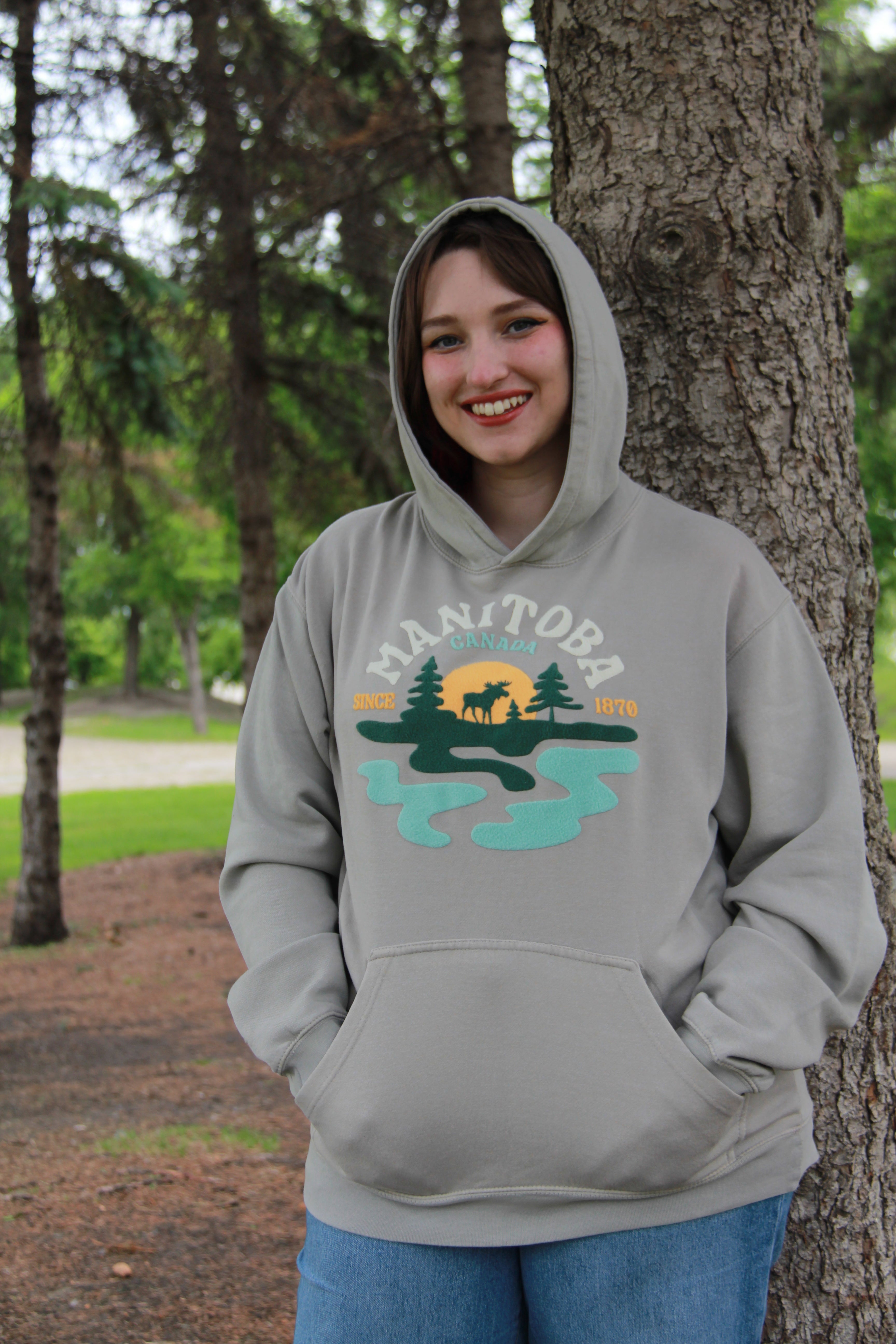 MANITOBA FLOCKED HOODIE