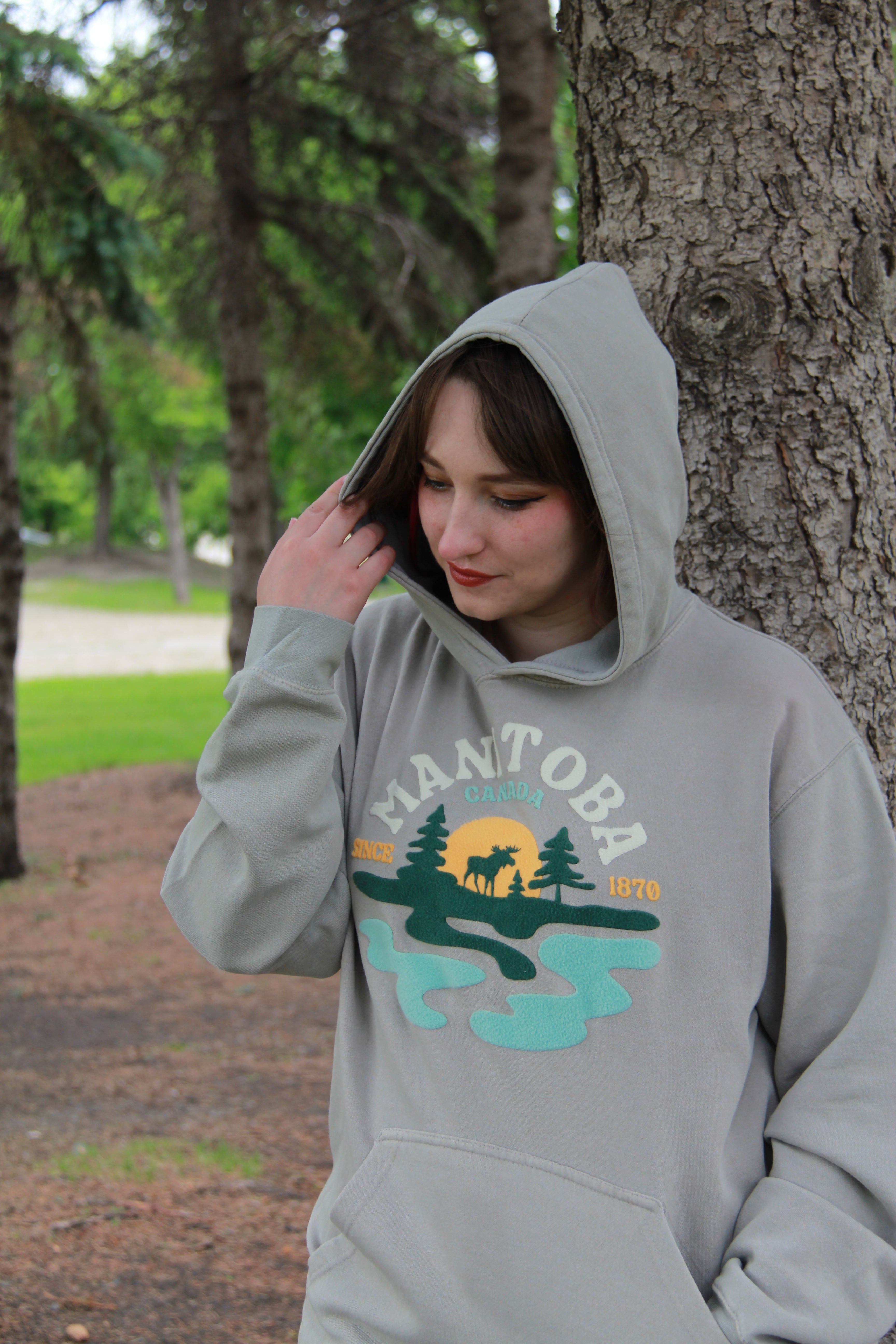 MANITOBA FLOCKED HOODIE