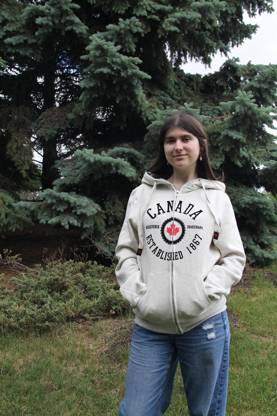 FLOCKED CANADA ZIP UP