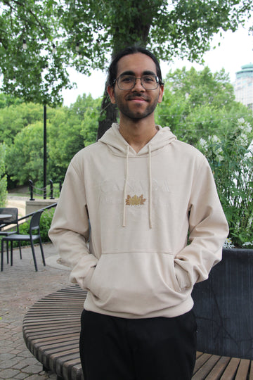 SUEDE TEXTURE CANADA HOODIE