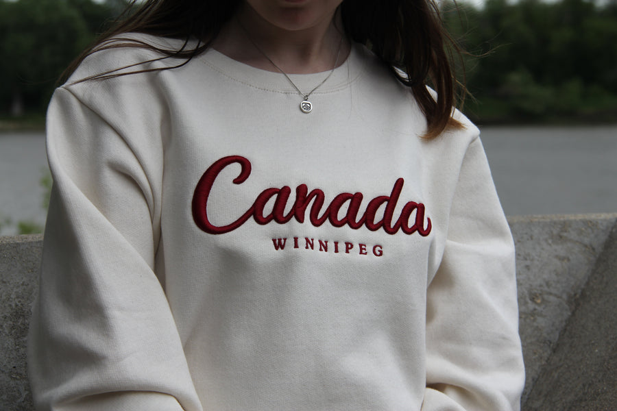 EMBROIDERED CANADA CREWNECK