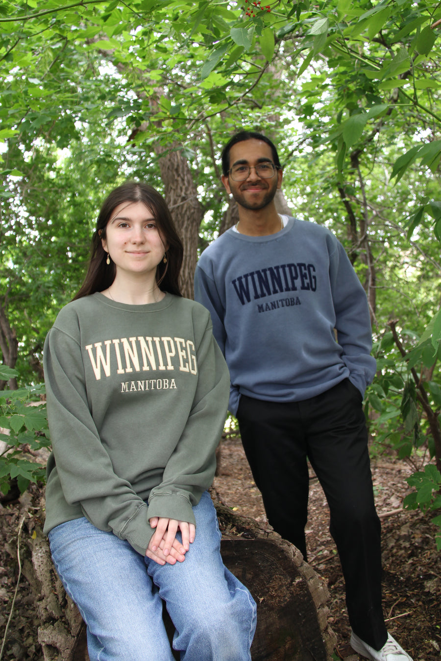 MANITOBA COLLEGIATE FELT CREWNECK