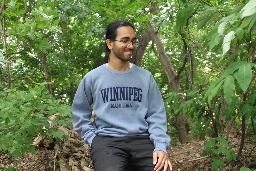 MANITOBA COLLEGIATE FELT CREWNECK