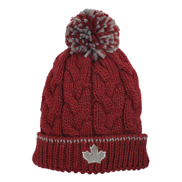 CABLE KNIT MAPLE LEAF TOQUE