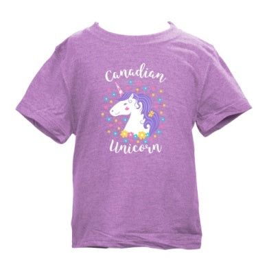 CANADIAN UNICORN GIRLS T-SHIRT