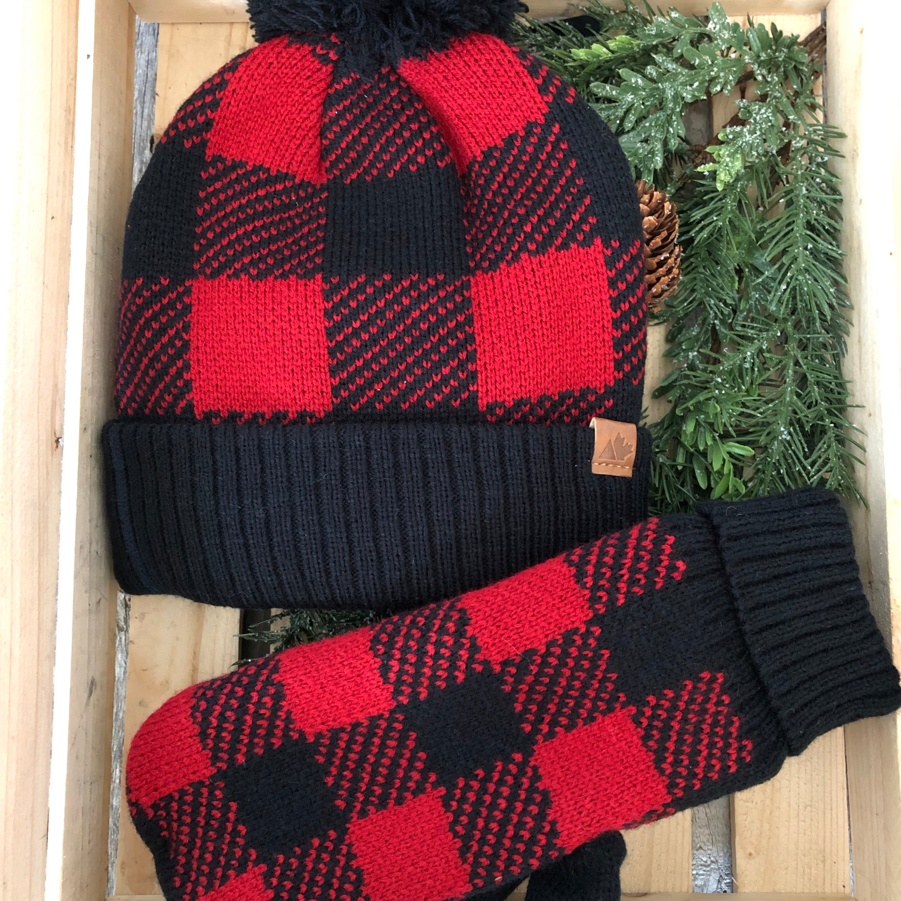 PLAID MITTS