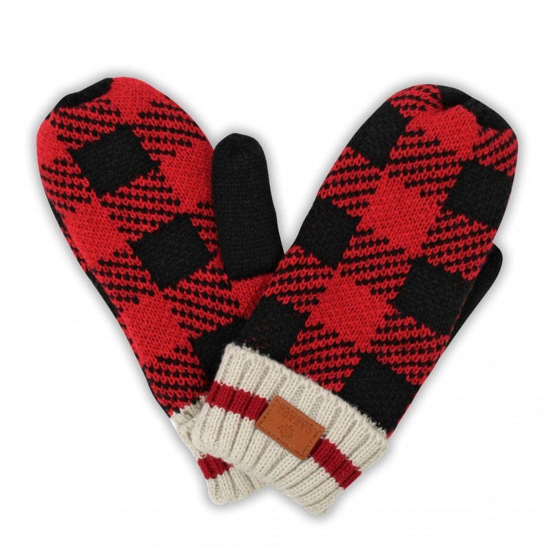 PLAID CABIN MITTS