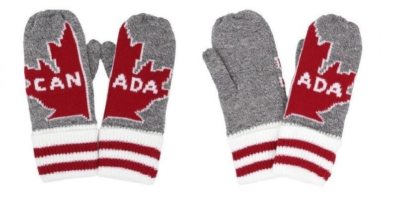 CANADA MAPLE LEAF KID MITTS