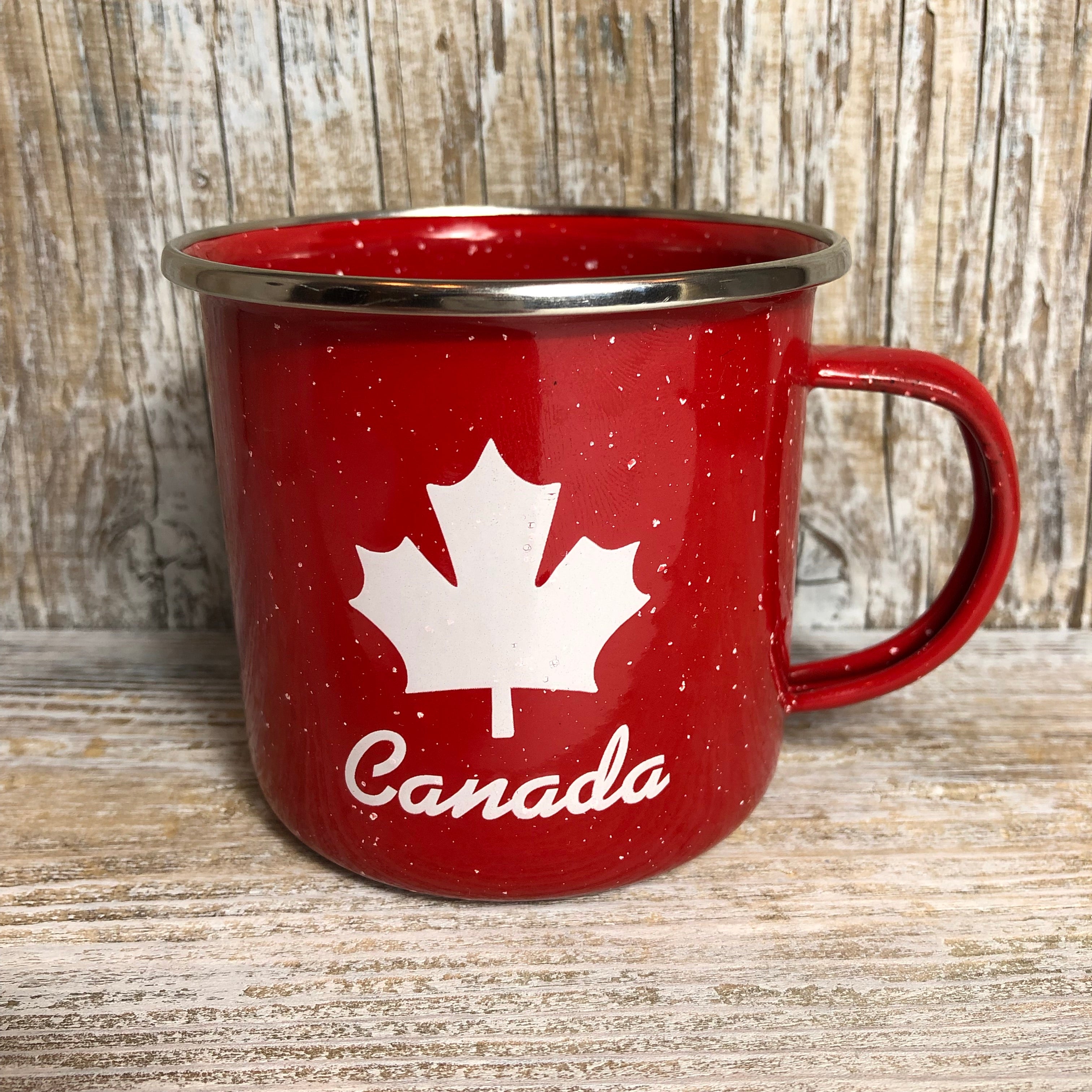 ENAMEL CAMPFIRE MAPLE LEAF MUG