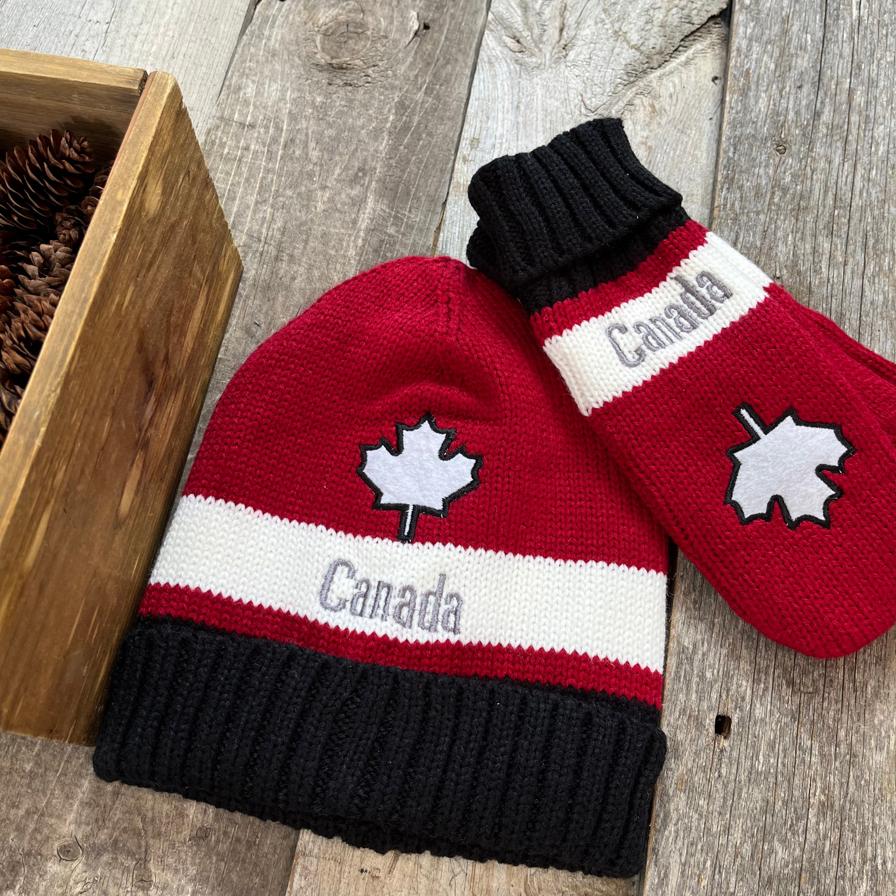 STRIPED MAPLE LEAF TOQUE