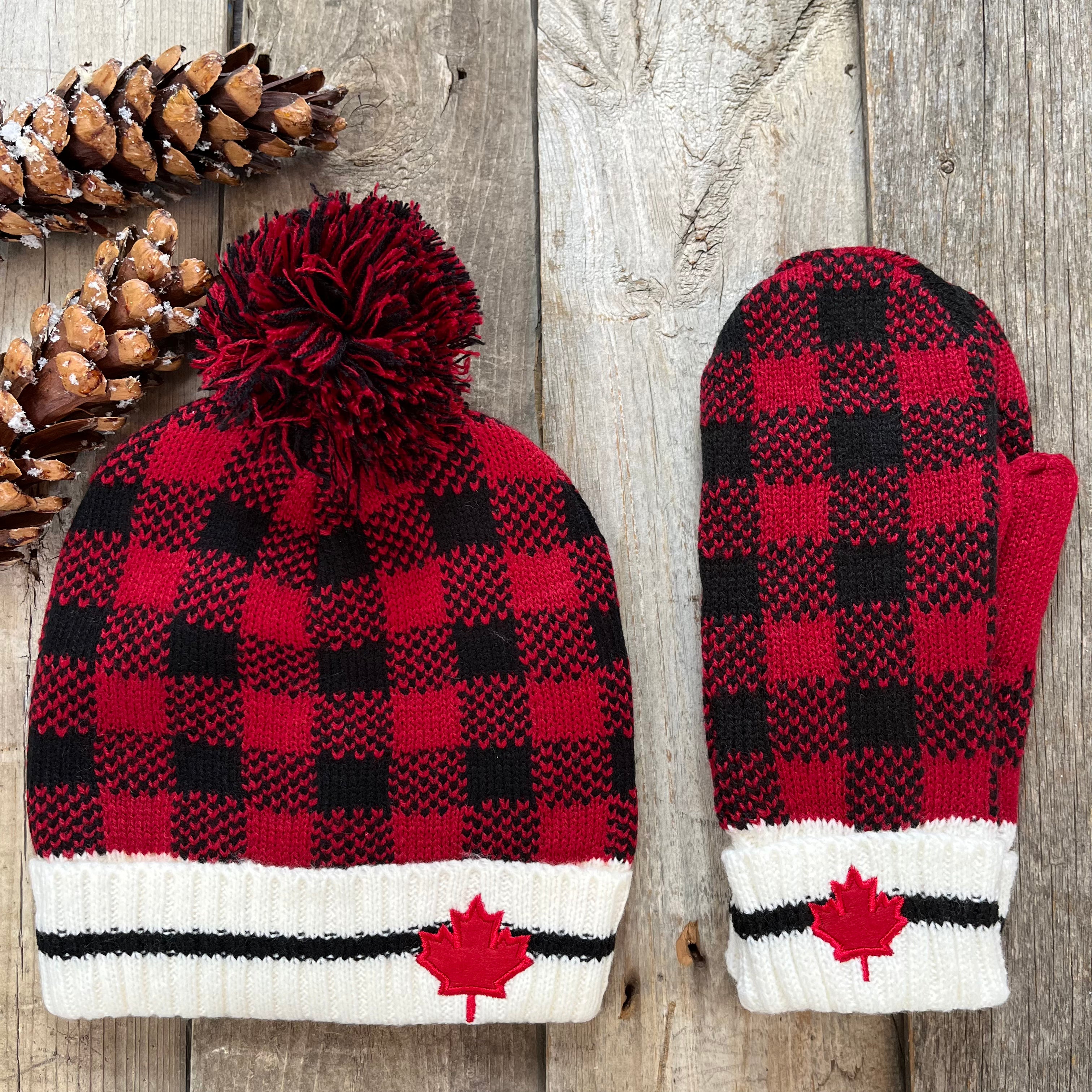 PLAID MITTS