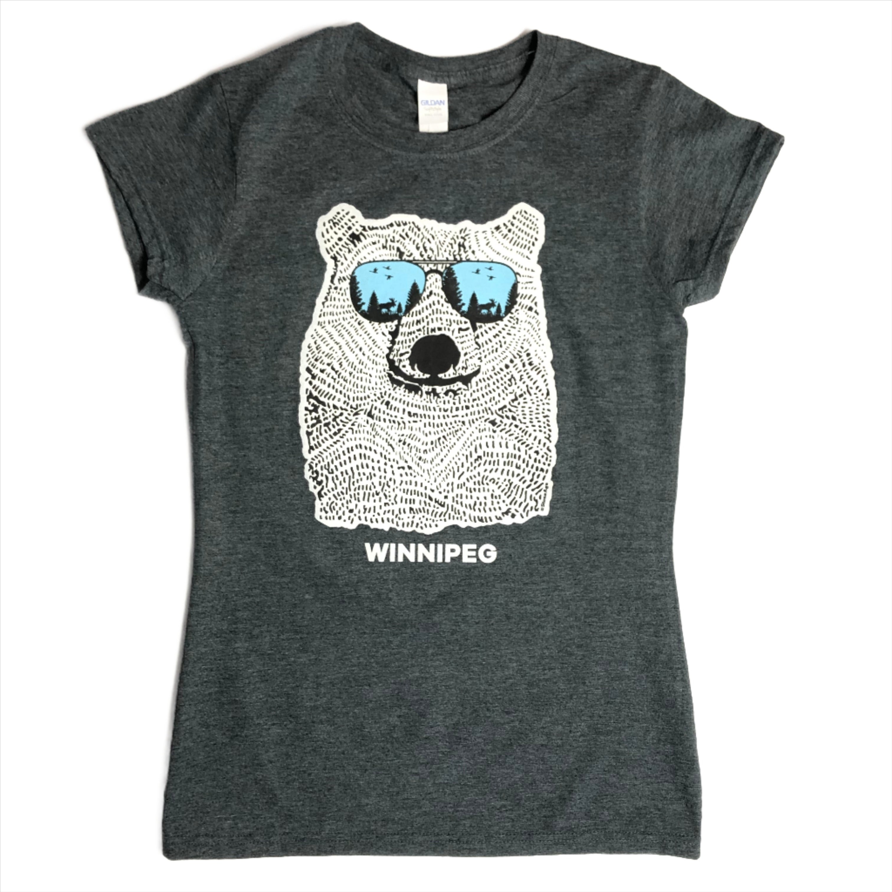 BEAR WEARING SHADES WOMENS T-SHIRT