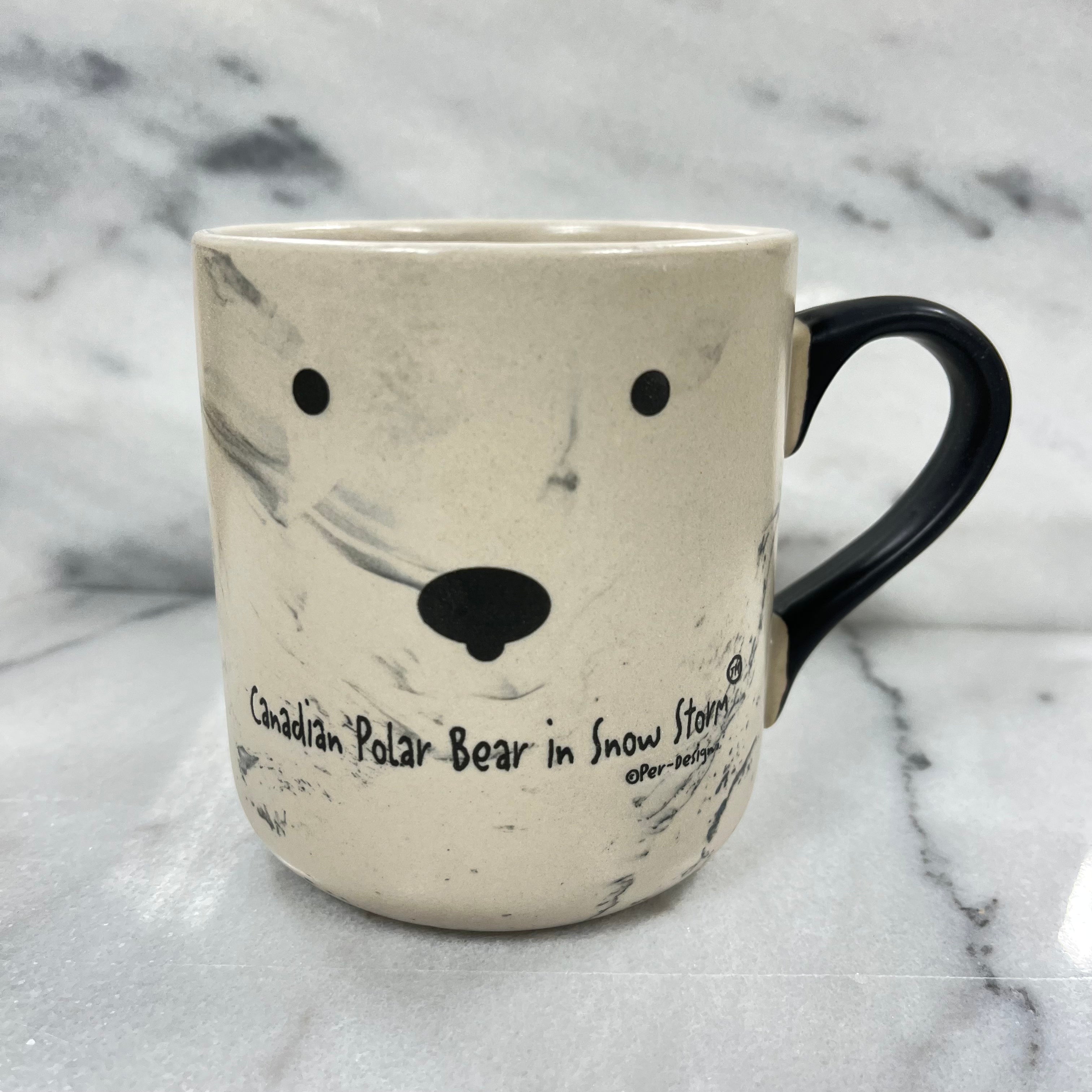 CANADIAN POLAR BEAR IN A SNOW STORM MUG