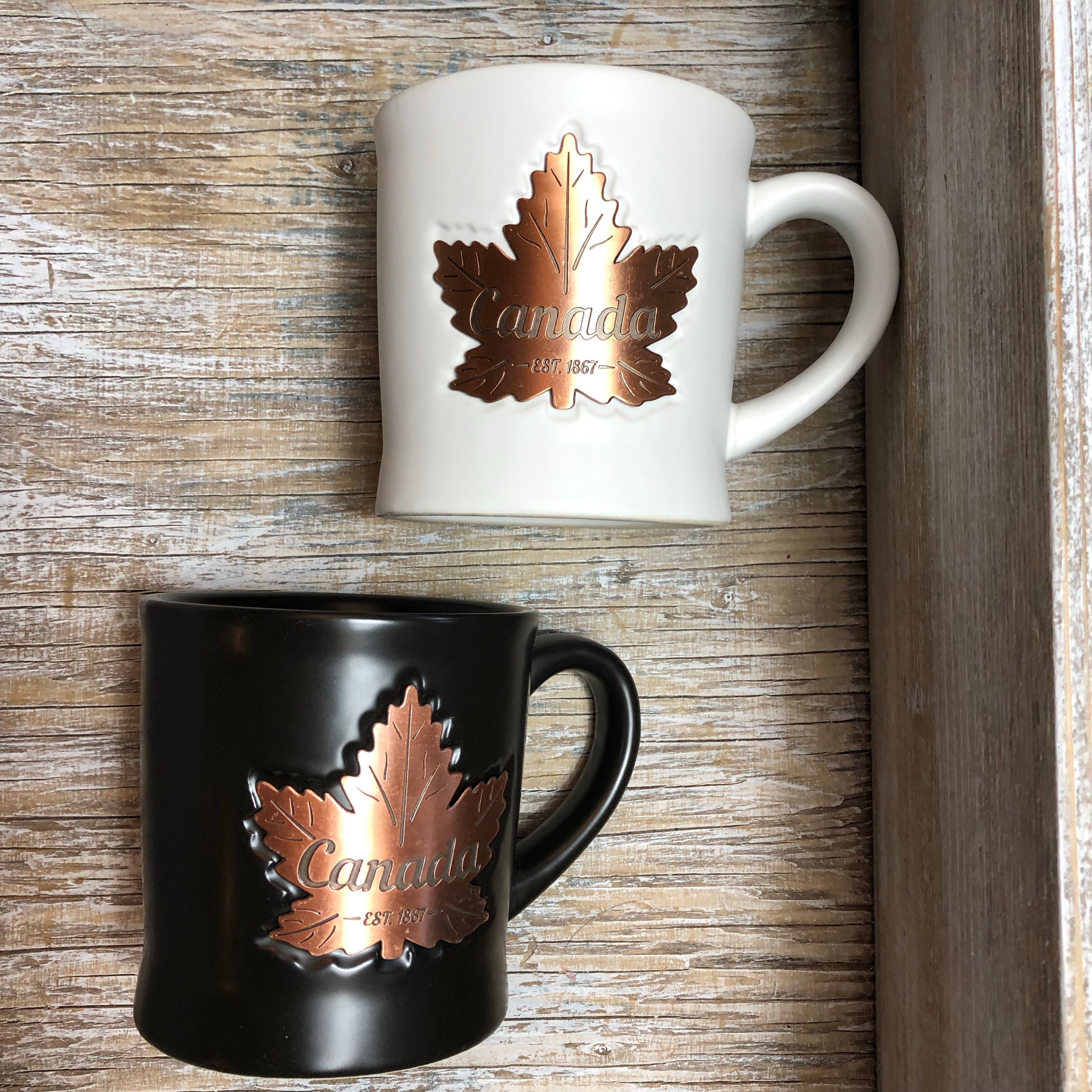 ROSE GOLD MAPLE LEAF MUG