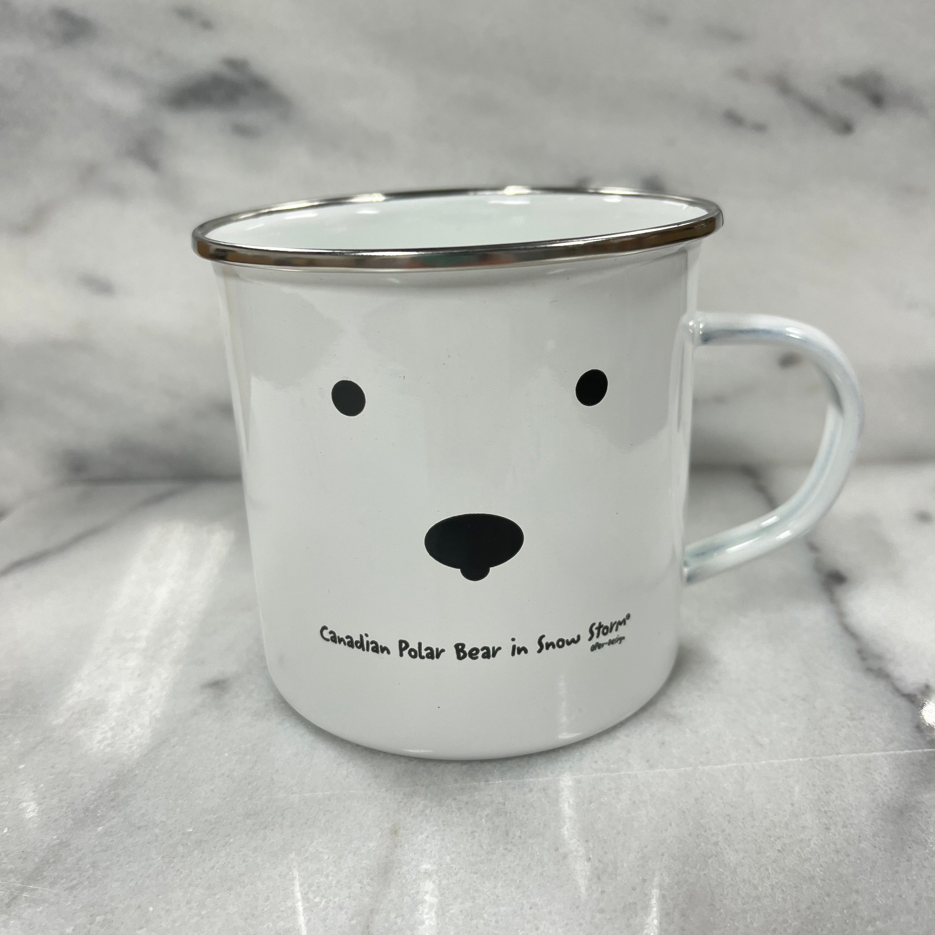 CANADIAN POLAR BEAR IN A SNOW STORM TIN MUG