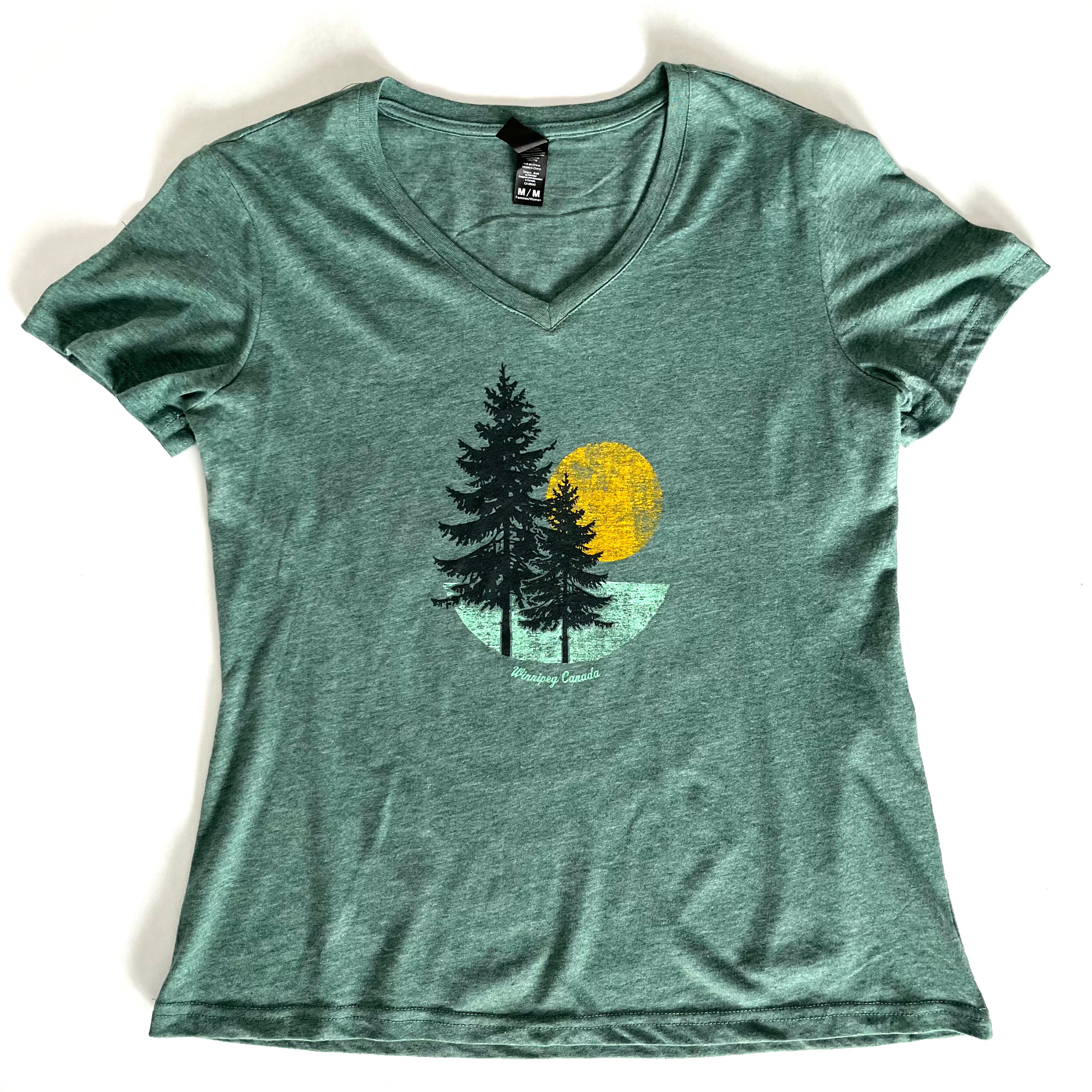 FIR TREES SUNRISE TO SUNSET WOMENS T-SHIRT