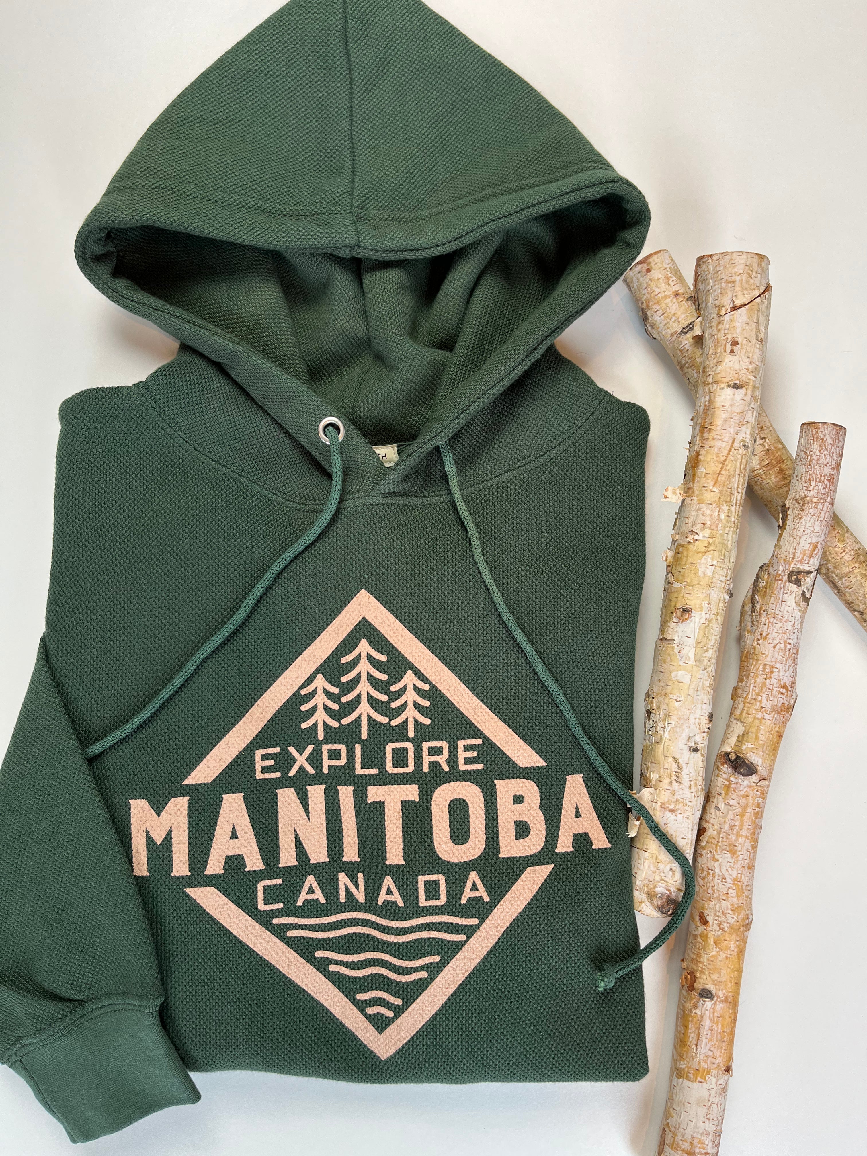 EXPLORE MANITOBA TEXTURED HOODIE