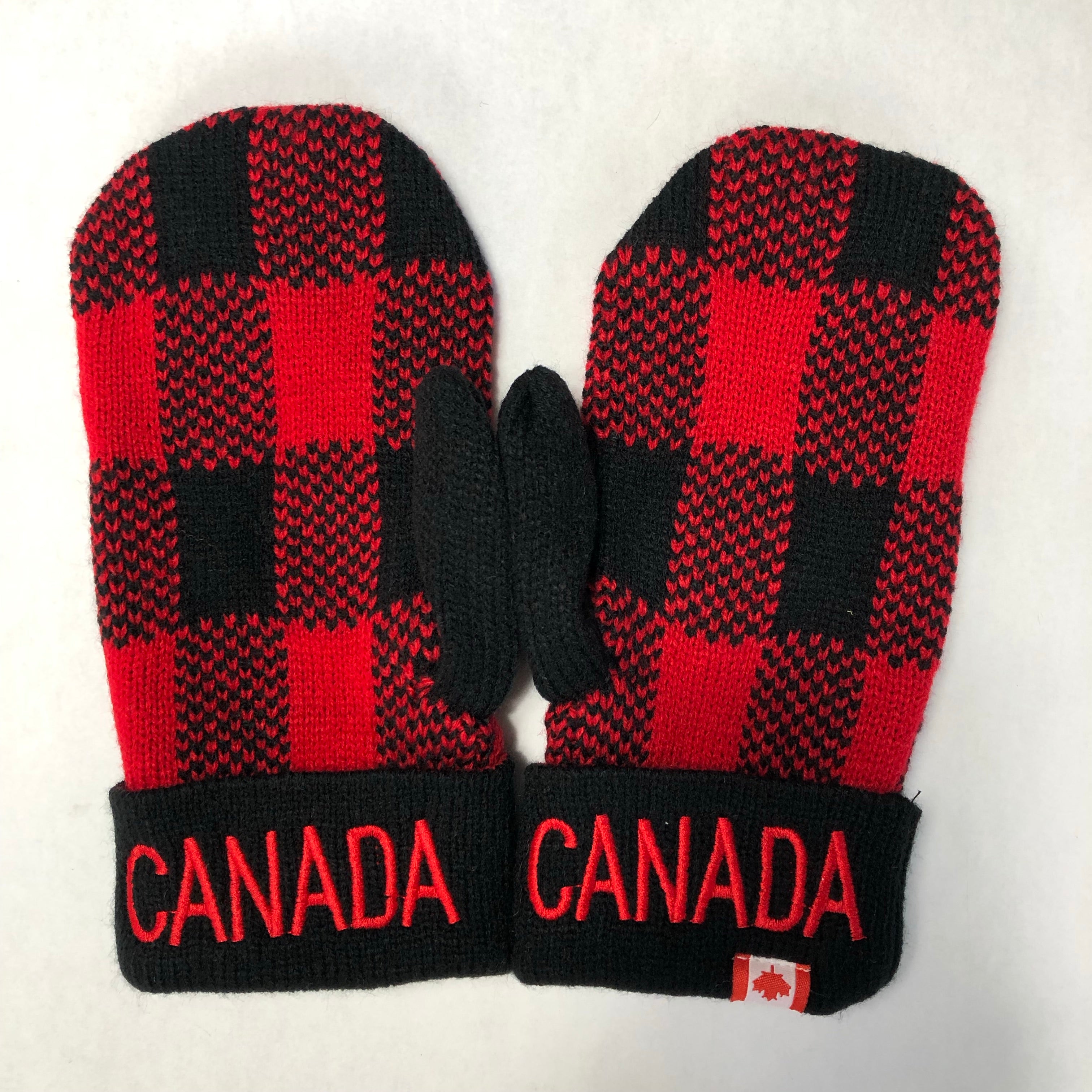 PLAID CANADA MITTS